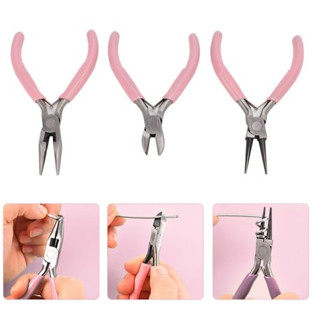 Korupihdit, Premium-setti, ruosteenkestävät korujen valmistustyökalut, pitkäikäiset lankaleikkurit, ketjupihdit, pyöröpihdit askarteluun, 