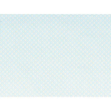 Kupong av Crafty bomullstyg - Blå cirklar - Vit bakgrund - 45 x 55 cm - ARTEMIO