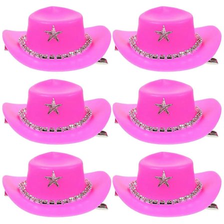 6 kpl Cowboy-hattu Hiusklipsi Cowboy-lippis Barrettes Hiuskoriste Tyttöjen Hiusasuste (LGL)