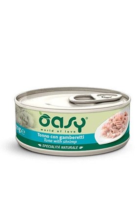 Oasy Wet Cat Tonno con Gamberetti Lattina 70g