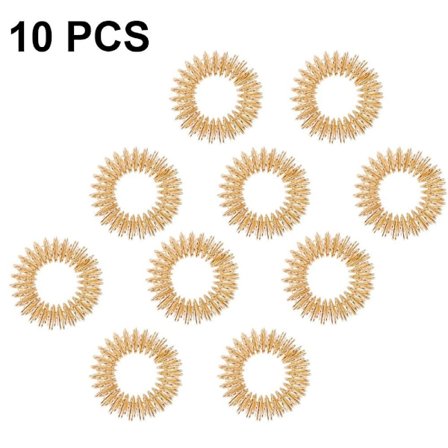 Paket med 10 fingerringar - minifyllda fjäderdekompressionsfingerringar för barn och