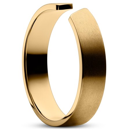 5 mm matt gulltonet justerbar ring i rustfritt stål for menn - Stålringer