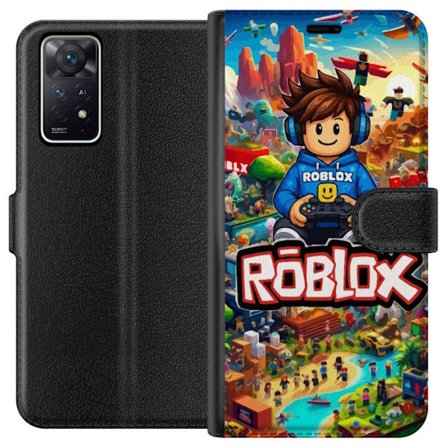 Yhteensopiva Lompakkokotelo Xiaomi Redmi Note 11 Pro 5G Roblox-maailma, jossa on pelihahmoja ja värikkäitä seikkailuja täynnä toimintaa ja lentä