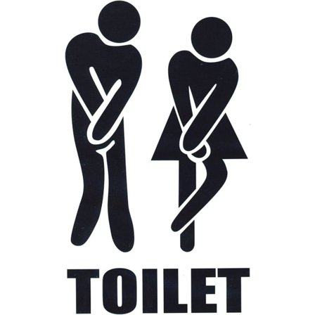 CDQ Rolig och rolig toalettdekal - HD icke-vulgär vinyldekal - anpassa dina dörrar, dina väggar