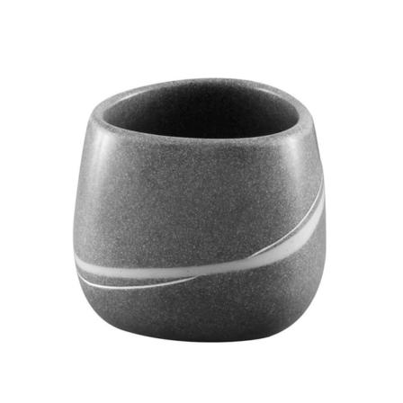 Stone-Effect Tandborste Mugg Polyresin 9,5 x 9 x 8 cm