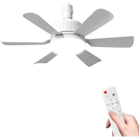 Kattotuuletin valolla, kattotuulettimen kaukosäädin, 6 lapaa, 3 nopeuden ajastin, hiljainen 40 W himmennettävä kattotuuletinvalo, 50 cm