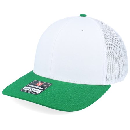 Richardson - Blanc trucker Casquette - 112 Combination White/Kelly Trucker @ Hatstore