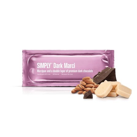Simply Chocolate Chokoladebar Dark Marci Marcipan 40 g, Helse & Madvarer, Snacks, Barer
