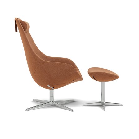 Varier Furniture Kokon - Orange Wool - Chrome base