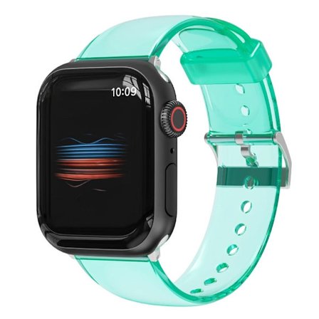 Transparent TPU-klockarmband för Apple Watch (45 mm) - Transparent Grön