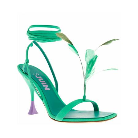 3Juin, High Heel Sandals Zielony, Kobieta, Rozmiar: 36 EU