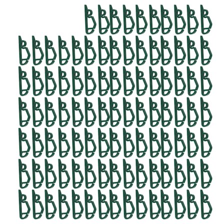 100 stk. Julelys Klips til Tagrender Genanvendelige Vandtætte Frostsikre Plastik Klips til Tagrender Lyskæde Kroge til Fest Kontor Mørkegrøn