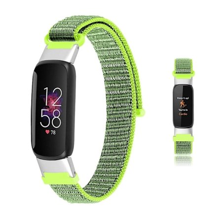 Fitbit Luxe klockarmband i nylonväv - Ljusgul