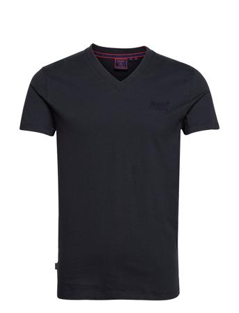 Vintage Logo Emb Vee Tee Black Superdry