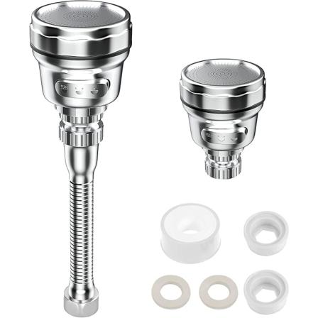 2 stk Kjøkkenkranlufter, Kranlufter, Kjøkkenkranmunnstykke med Forlenget Kobberrør, Kjøkkenvask Sprøytekran, 360 Graders Rotasjon Kranfilter, F