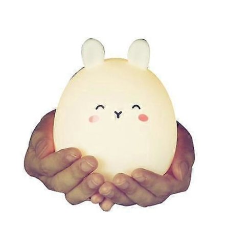 Silikone Kanin Natlampe, Genopladelig Bordlampe til Soveværelse, Amning Øjenbeskyttelse Sovelampe