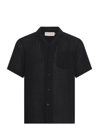 Short-Sleeved Cuban Shirt Black Revolution