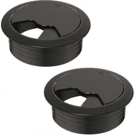 Kaapelin läpivienti pöydälle, halkaisija 70 mm - 1 kpl pöytäkaapeliohjain muovia musta - kaapeli levyn läpi - lisää järjestystä ja yleiskuvaa [DB]