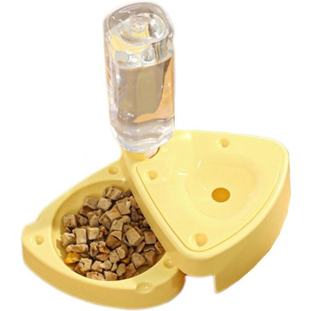 ING Foderskåle & Vandskåle til Kæledyr, 500ml Automatisk Foderautomat til Kæledyr | Hvalpefoderdispenser | Til Rejser Altan Lejlighed Indendørs 