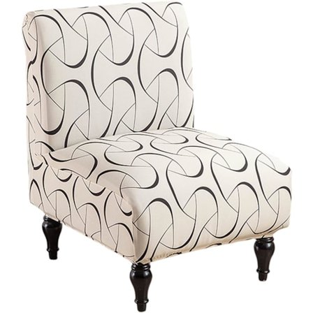 Ermeløs Aksent Stolbeskyttelse, Stretch Stoltrekk Trykte Tøffelstolstrekk Møbelbeskyttelse for Stue Spisestue Hotell