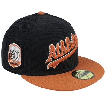 New Era - MLB Svart fitted Keps - Oakland Athletics Mirror 59FIFTY 50 Black/Brown Fitted @ Hatstore
