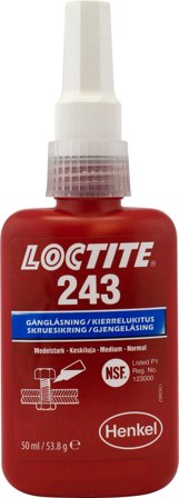 Loctite 243 Gänglåsning medelhög styrka 50 ml, Kemteknik