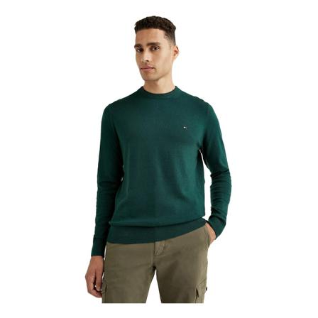 Tommy Hilfiger Round-neck Strik Grøn, Herre Strik