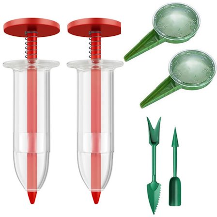 6 st / Set Plast Fröspridare Kit 5-Hastighet Rund Planter Dibber Frödispenser
