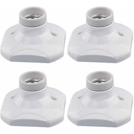 E27 LED-pære fatning, E27 keramik fatning og plastbund, E27 væg fatning, fatning [DB]