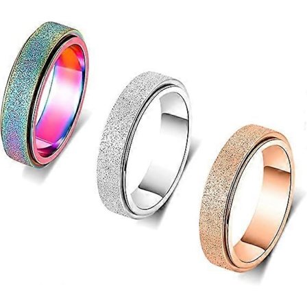 Titanium Rostfri Ring för Män, Storlek 9, B:6MM, 3 Färger