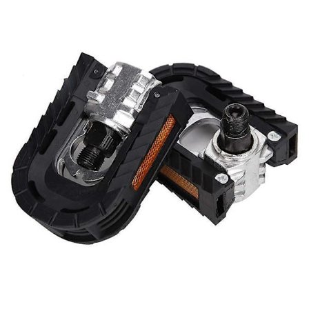 Sammenleggbare sykkelpedaler i aluminiumslegering for terrengsykler og landeveissykler, lette, kompakte, justerbare, svart finish_Billige gaver