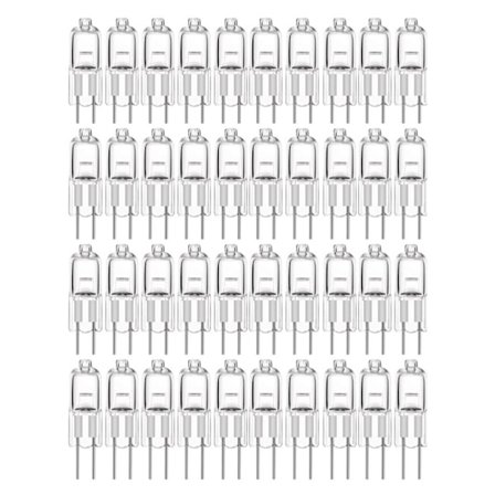 20 kpl G4-halogeenipolttimoita, 10 W 12 V - Lämmin valkoinen valo