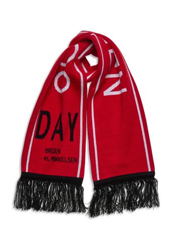 Woody - Graphic Intarsia Accessories Scarves Winter Scarves Rød Day Birger Et Mikkelsen