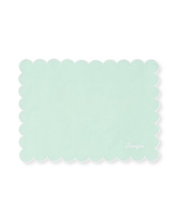 Lexington Scallop vokset hørblanding dækkeserviet, grøn