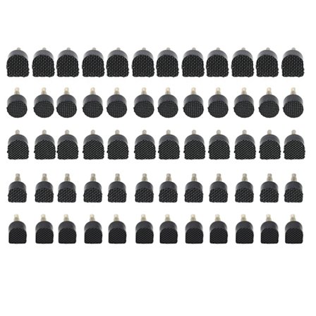 60 stk. (5 forskjellige størrelser) Hæltupper for reparasjon av høye hæler, tapper, dybler, løfteerstatning