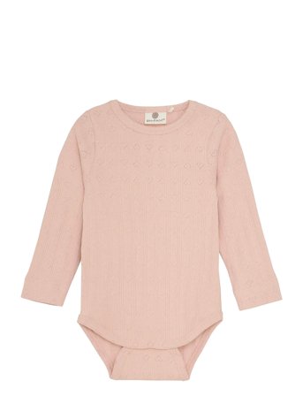 En Fant Body Ls Pointelle - Pink - 80