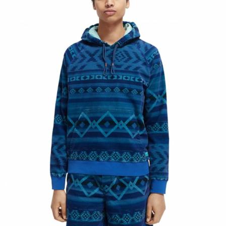 Scotch & Soda, Corduroy Sweatshirt Blauw, Heren, Maat:S