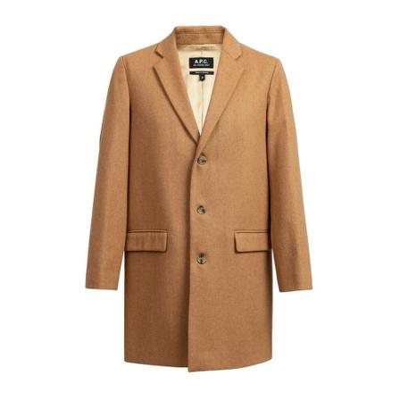 A.p.c., Single Breasted Coat Bruin, Heren, Maat:M