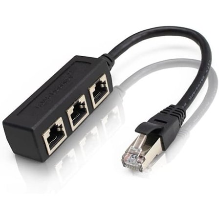 LAN Ethernet Hub - RJ45 LAN Ethernet-nettverkssplitter - 3-i-1