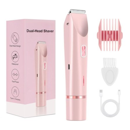 Langattomat naisten parranajokoneet LCD-näytöllä, 2-in-1-muotoilu, tarkkuusterät herkille alueille, hiljainen henkilökohtainen hoitotyökalu