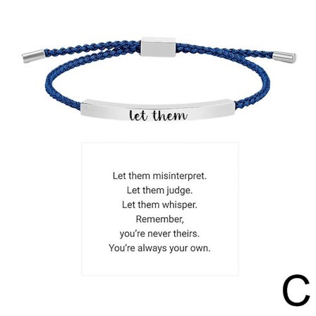 Let Them Tube Armband Motiverande Tube Armband Vänskapsgåva (LGL)