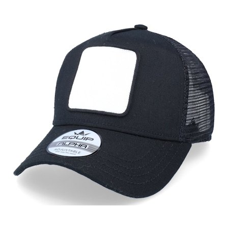Equip - Black trucker Czapka Z Daszkiem - Blank Patch Black Trucker @ Hatstore