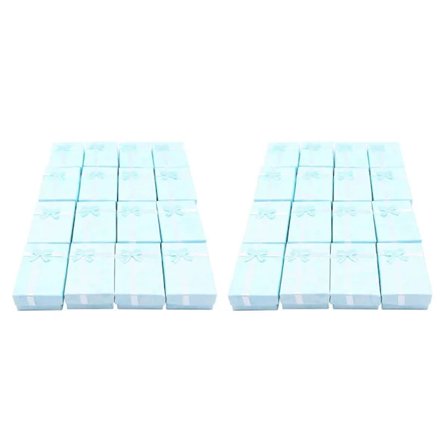 32 st Smyckesaskar i papper för smyckesvisning - Ringar, Armband Presentförpackning (Himmelsblå)