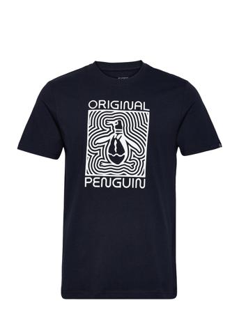 Knt Graph Disco Pete T-shirts Short-sleeved Musta Original Penguin