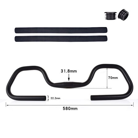 Aluminiumlegeringscykel Fjärilsstyre Mountainbike Cykel Riser Styre Landsvägscyklar Cruisers Mount