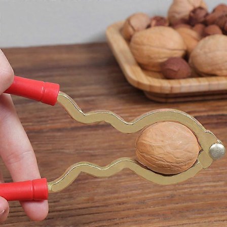 3-delad valnötsskalare i valnöt och metall för hushållet