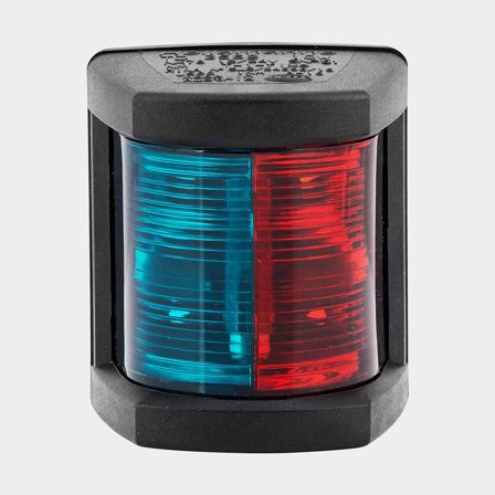 Lampa kombinowana do montażu bocznego Hella 3562, 10 W, 12 V, 112.5°, czarny plastik odporny na UV, 75 x 63 x 53 mm, czerwony/zielony, do łodzi < 12 