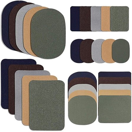 30 Stykker Stryge-På Stof-Lappe Stof Reparations-Lappe Twill Tøj Reparations Sæt Til Jakke Tøj Y