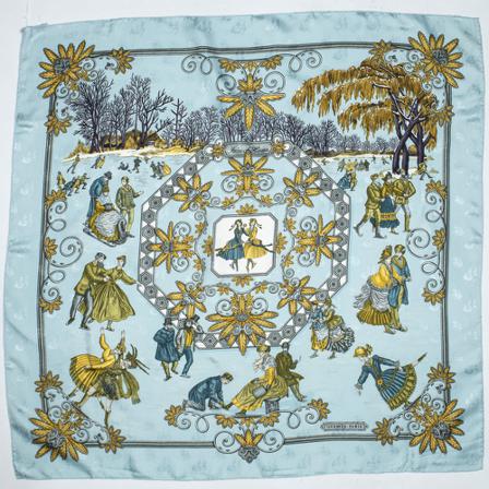 Hermès Vintage Pre-owned Scarf , Blauw , Dames , Maat: ONE Size Vintage Tassen