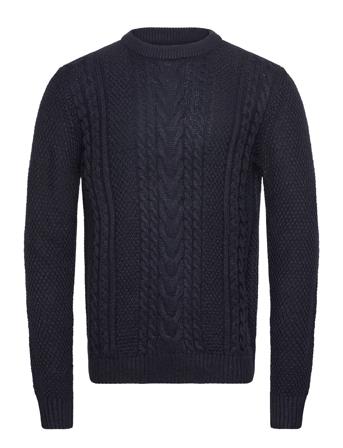 Jjcraig Knit Crew Neck Aw24 Jack & J S Navy